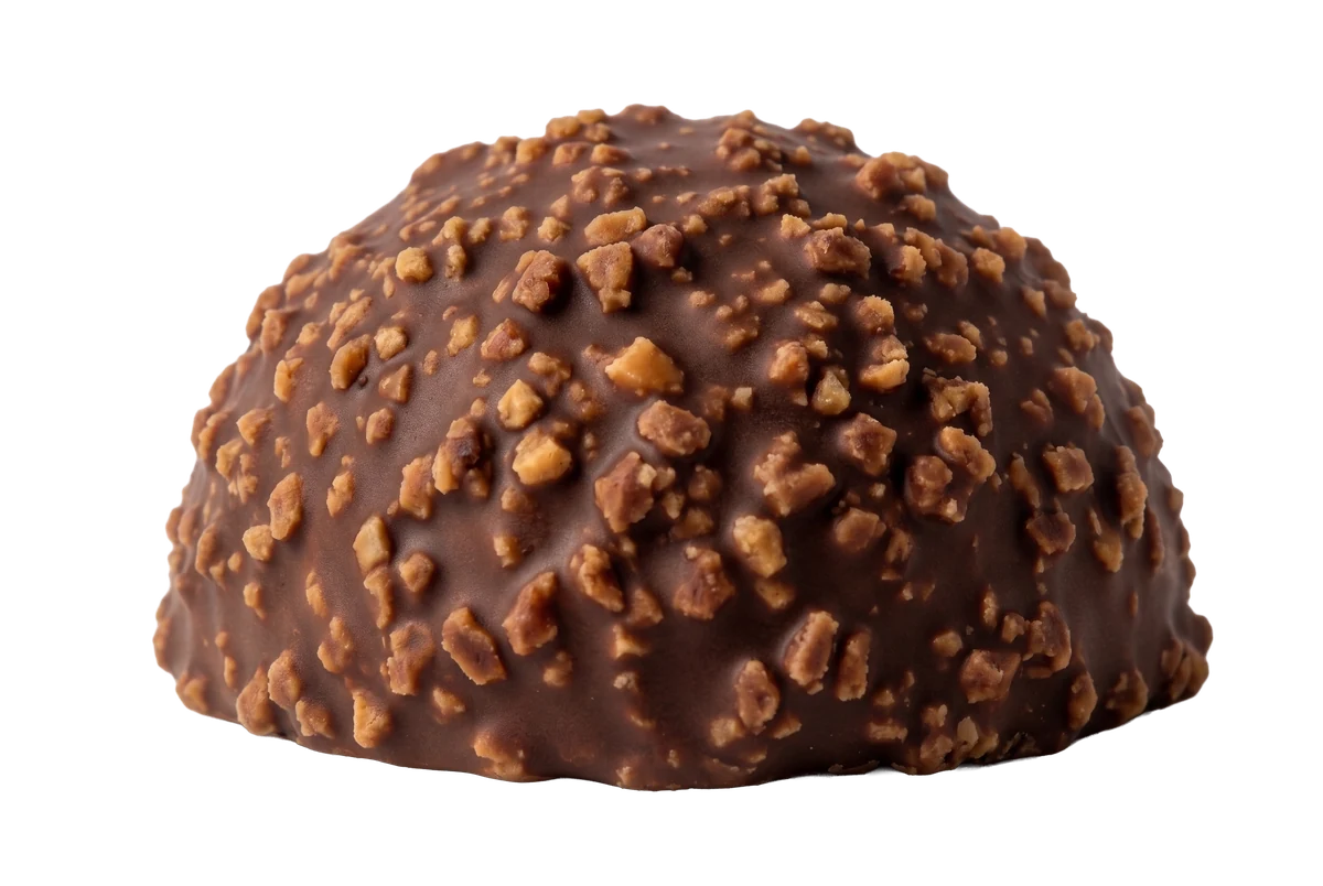 Whole Hazelnut bonbon studded with crushed hazelnuts